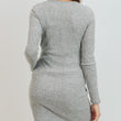 Load image into Gallery viewer, Brushed Ribbed Hacci Maternity Round Neck Dress