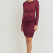 Load image into Gallery viewer, Rayon Modal Front Tie Maternity Nursing Dress